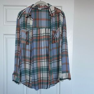 Pilcro Hadley Multicolor Plaid Shirt S
